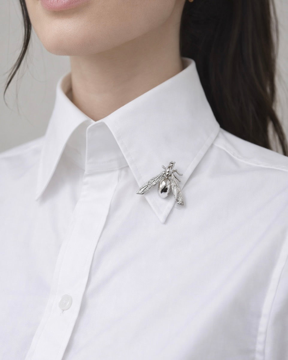 Broche pin Hormiga culona plata