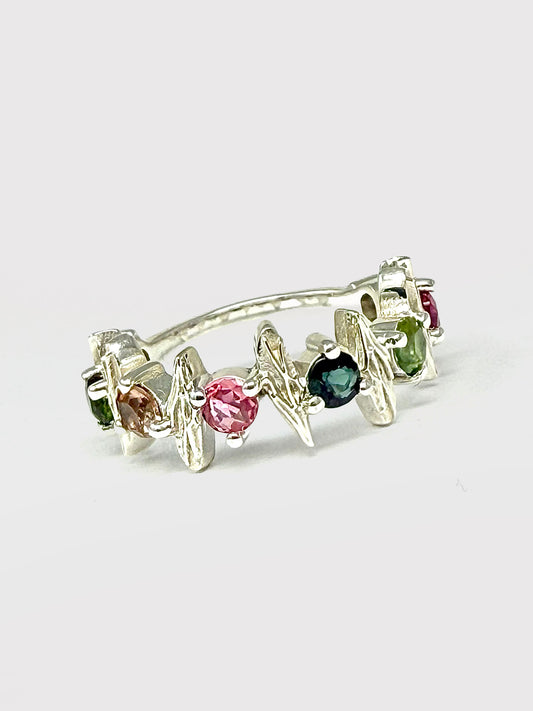 Anillo Alas y turmalinas