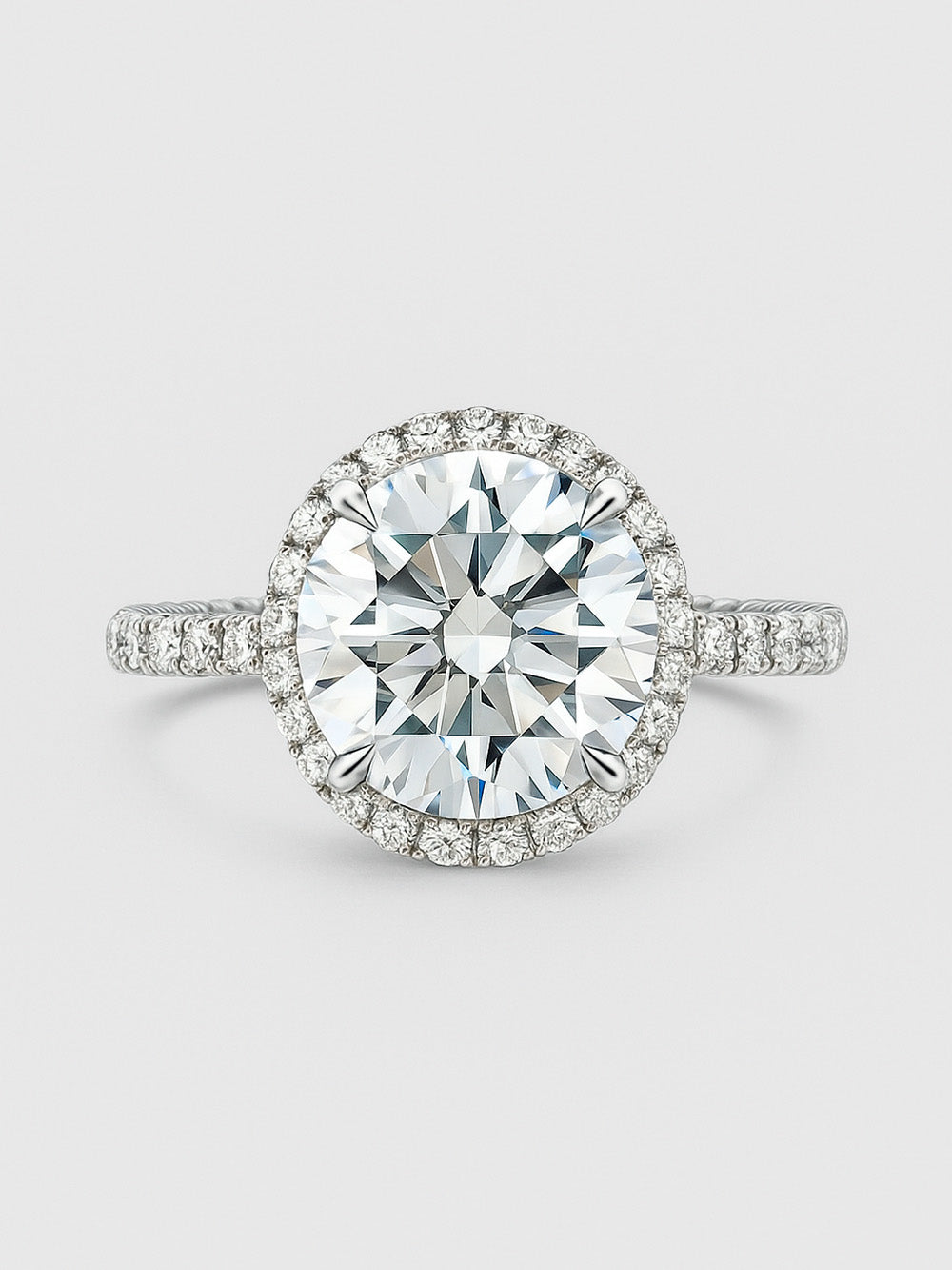 Anillo de compromiso diamante redondo