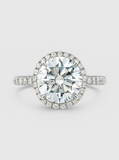 Anillo de compromiso diamante redondo