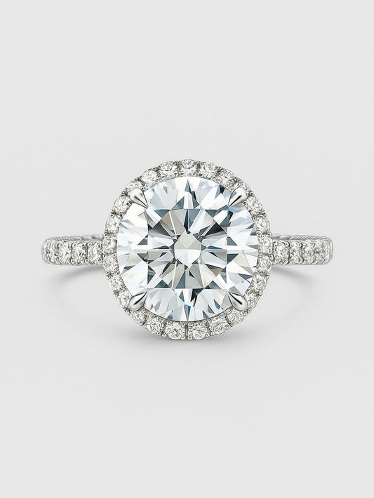 Anillo de compromiso diamante redondo