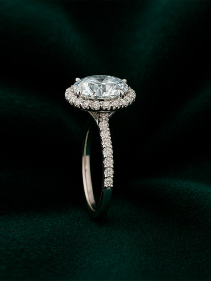 Anillo de compromiso diamante redondo