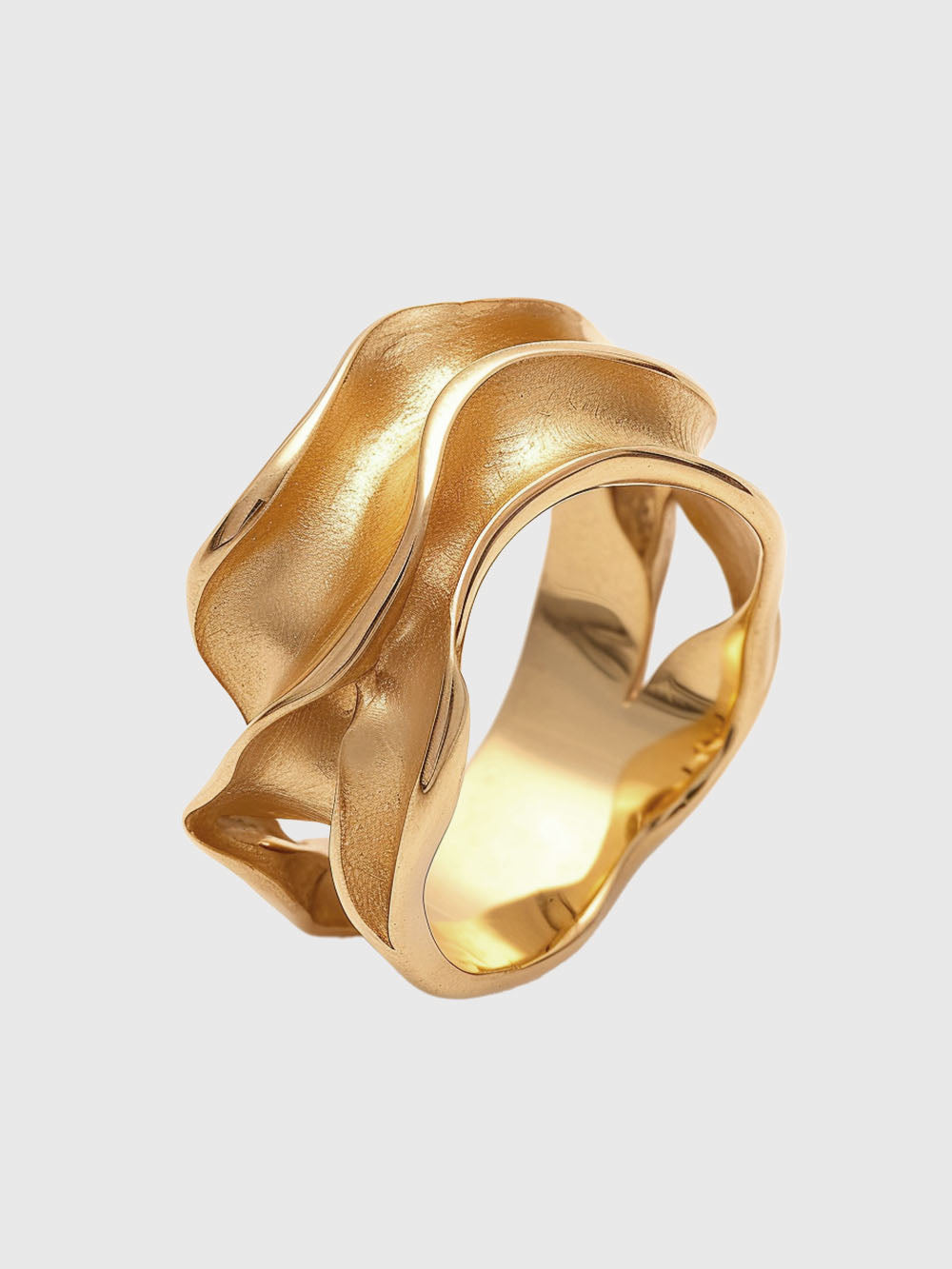 Anillo Ondas de oro 18k