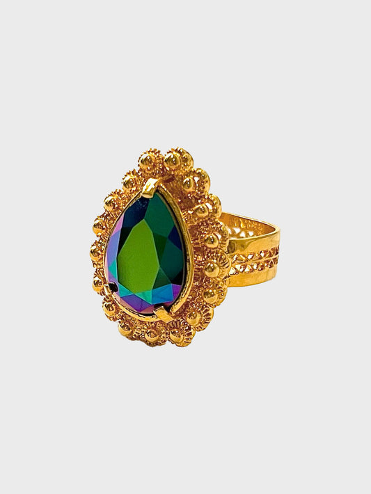 Anillo golden drop filigrana