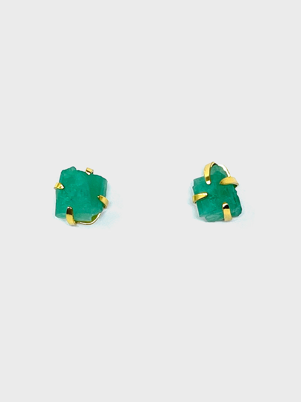 Aretes Topo esmeralda 1cm