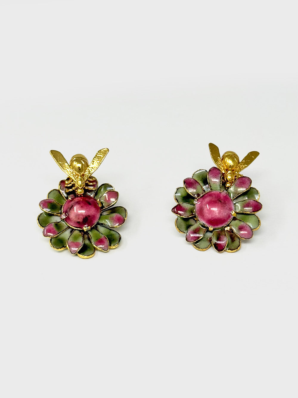 Aretes Frailejon rosa