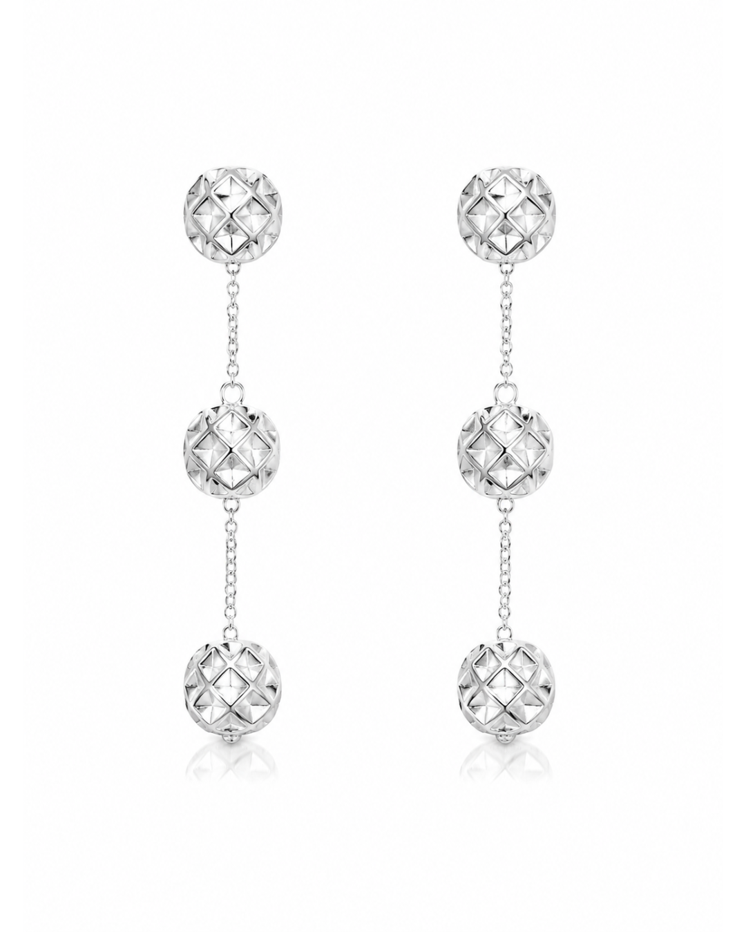 Aretes Cascada de abundancia en plata