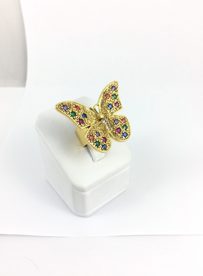 Anillo Mariposa zircón