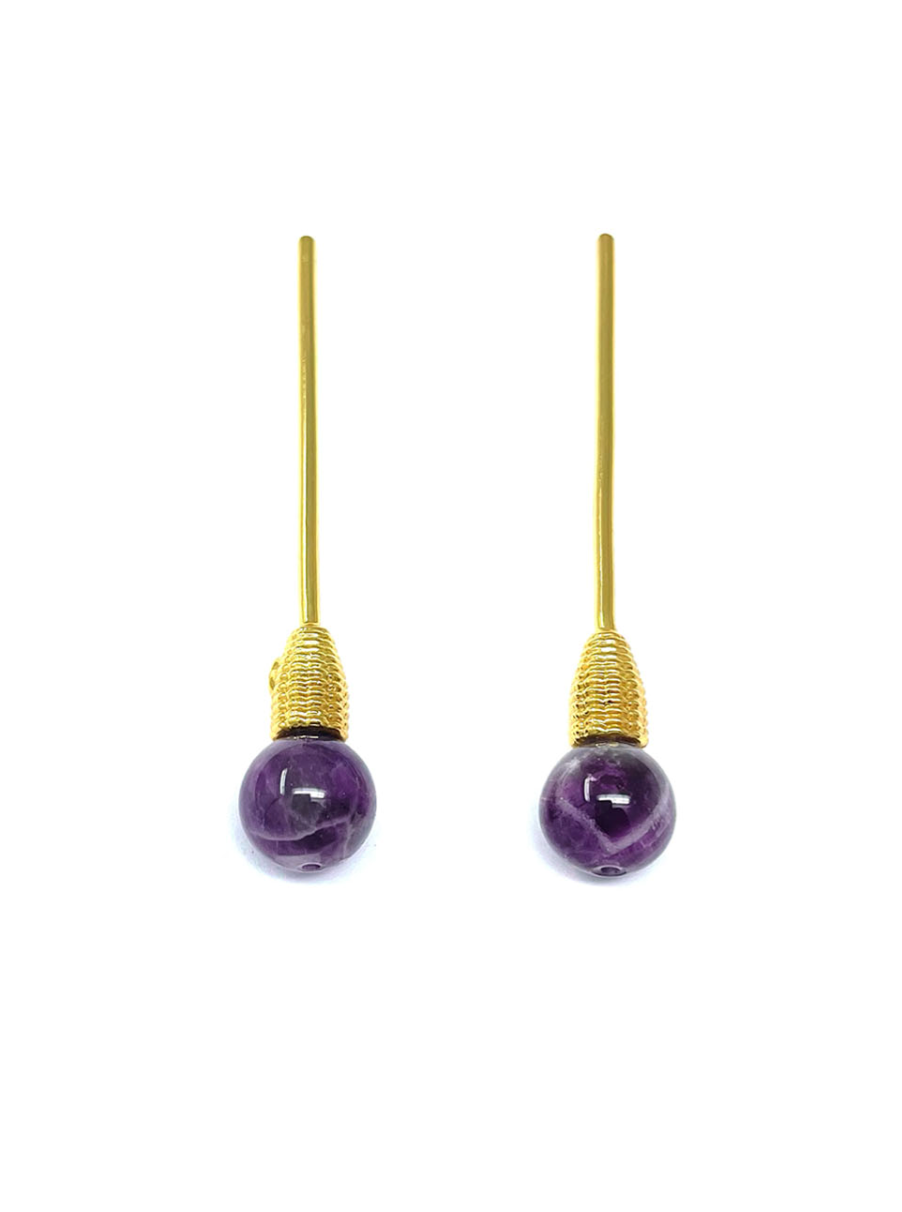 Aretes Cono amatista