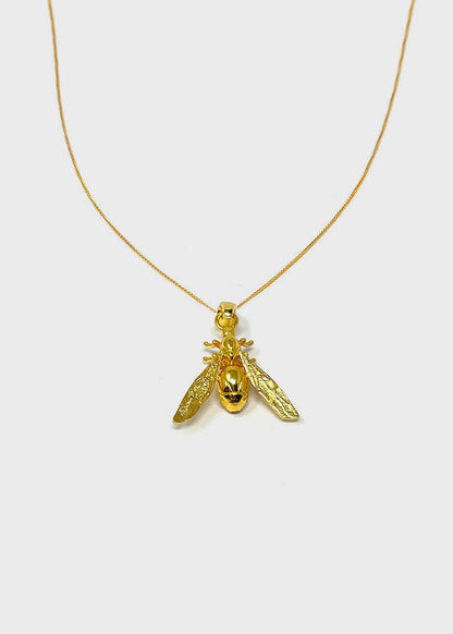 Golden ant pendant necklace