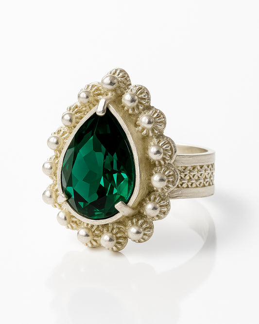 Anillo Tomatillo silver drop