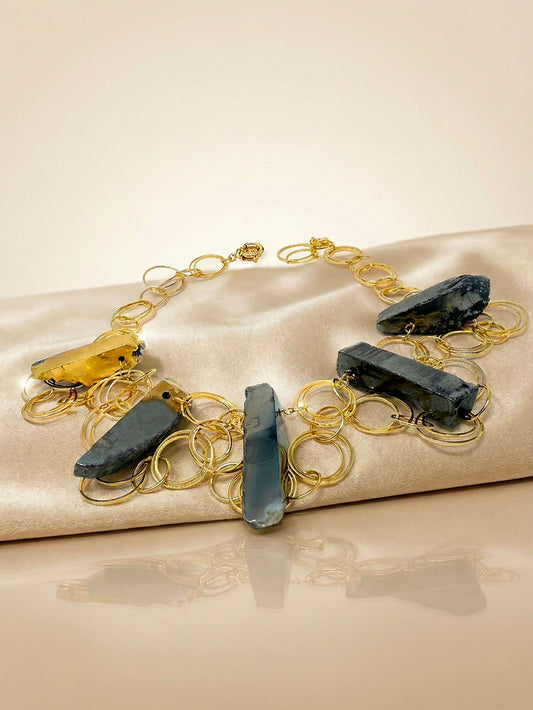 Collar Hematita natural